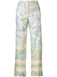 укороченные брюки с орнаментом Emilio Pucci
