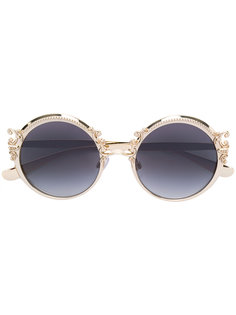 солнцезащитные очки в круглой оправе с завитками Dolce & Gabbana Eyewear