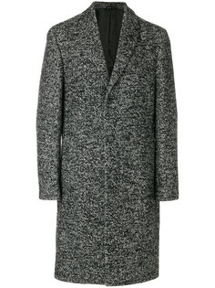 твидовое однобортное пальто Calvin Klein