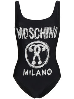 купальник с логотипом  Moschino