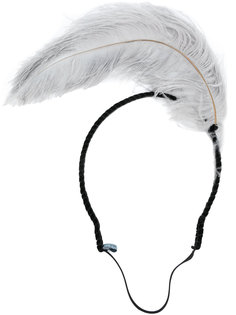 feather embellished headband Prada
