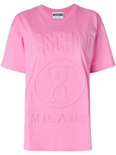 футболка с тиснением логотипа Moschino