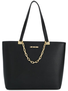 сумка-тоут с цепочной деталью Love Moschino