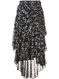 floral print frill trim skirt Veronica Beard
