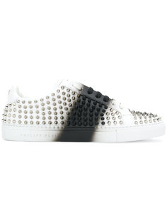 кеды с принтом изаклепками  Philipp Plein