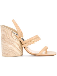 wood block heel dsandals Jacquemus