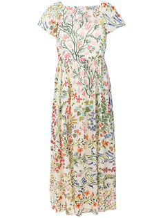 платье миди с цветочным принтом  Red Valentino