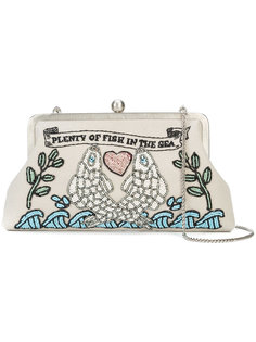 Plenty Of Fish embroidered clutch Sarah’s Bag