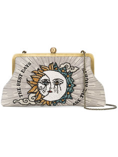 Sun and Moon embroidered clutch Sarah’s Bag