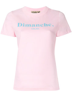 футболка с логотипом Dimanche Jour/Né