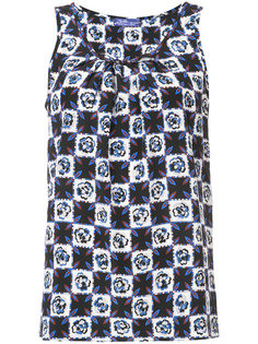 узорчатый топ без рукавов Emilio Pucci