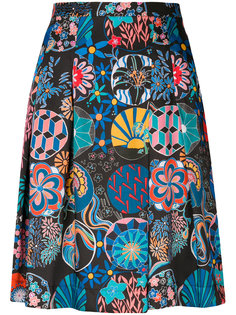 плиссированная юбка с комбинированным принтом Ps By Paul Smith