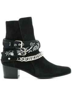 chain buckle strap boots Amiri