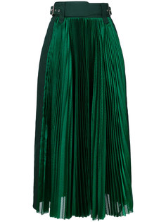 плиссированная юбка миди  Sacai