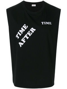 топ с принтом Time After Saint Laurent