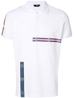 рубашка-поло с заплаткой с логотипом Fendi
