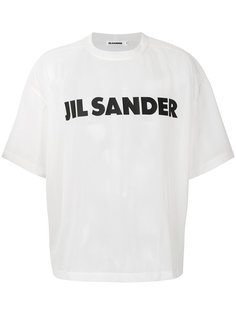 прозрачная футболка с принтом логотипа Jil Sander