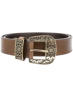 engraved-buckle belt Alberta Ferretti
