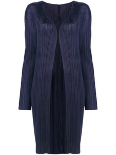 fitted cardi-coat Pleats Please By Issey Miyake