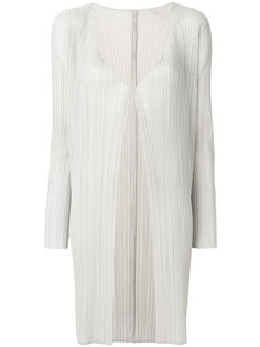 fitted cardi-coat Pleats Please By Issey Miyake