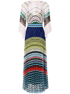 плиссированное платье макси в полоску  Missoni