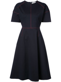 платье длины миди с контрастной строчкой Jil Sander