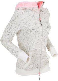 Куртка с неоновыми деталями, длинный рукав (белый меланж) Bonprix