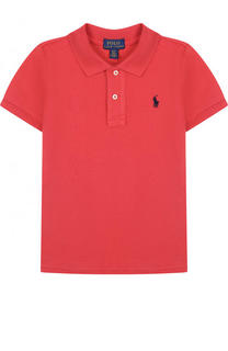 Хлопковое поло с логотипом бренда Polo Ralph Lauren
