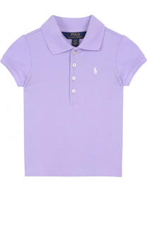 Хлопковое поло с логотипом бренда Polo Ralph Lauren