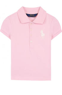 Хлопковое поло с логотипом бренда Polo Ralph Lauren