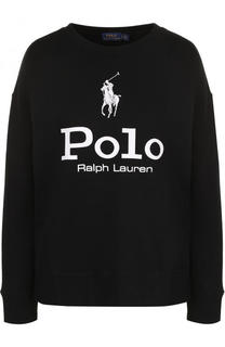 Свитшот свободного кроя с логотипом бренда Polo Ralph Lauren