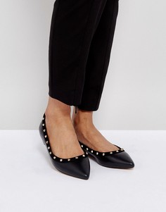 Туфли на плоской подошве с заклепками Carvela - Черный