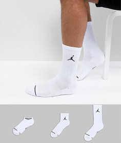 Набор белых носков Nike Jordan SX6274-100 - Белый