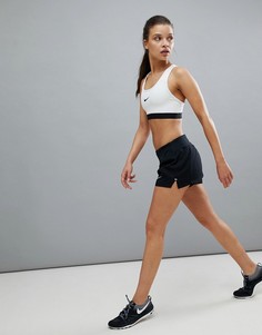 Черные шорты с завышенной талией Nike Running - Черный