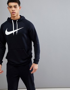 Худи черного цвета с логотипом-галочкой Nike Training Dry 885818-010 - Черный