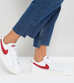 Бело-красные кроссовки Nike Blazer - Белый