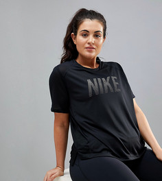 Черная футболка Nike Plus Running Dry Miler - Черный