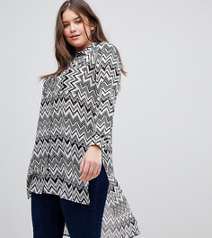 Длинная блузка с узором зигзаг Koko - Мульти