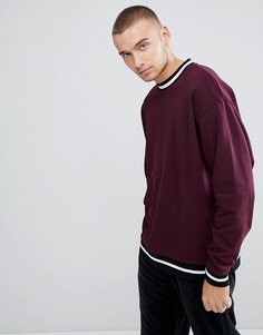 Свободный бордовый свитшот ASOS - Красный
