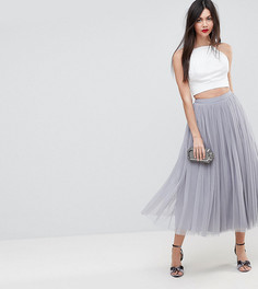 Юбка макси из тюля для выпускного ASOS TALL - Розовый