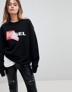 Свитшот с логотипом Diesel - Черный