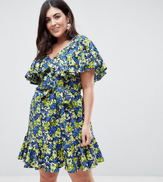Хлопковый сарафан с принтом ASOS CURVE - Мульти