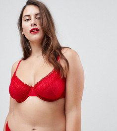 Бюстгальтер на косточках ASOS CURVE Paris - Красный