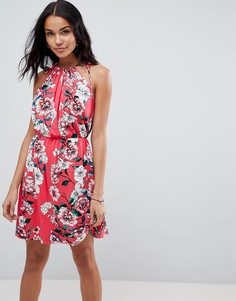 Платье мини с цветочным принтом ASOS - Мульти