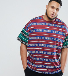 Оверсайз-футболка с принтом ASOS PLUS - Красный