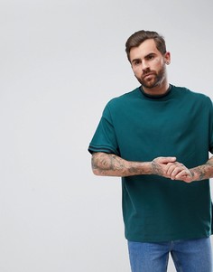 Футболка оверсайз из пике с контрастной отделкой ASOS - Мульти
