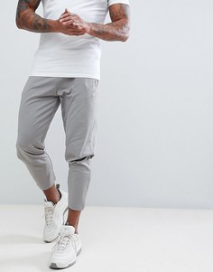 Серые облегающие укороченные джоггеры в стиле ретро с карманами на молнии ASOS - Серый