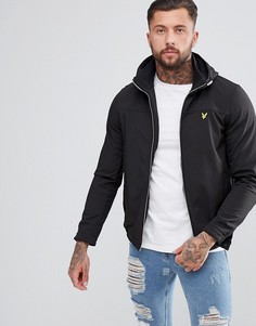 Черная мягкая куртка на молнии с высоким воротником и капюшоном Lyle & Scott - Черный
