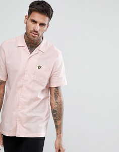 Розовая рубашка с добавлением льна и отложным воротником Lyle & Scott - Розовый