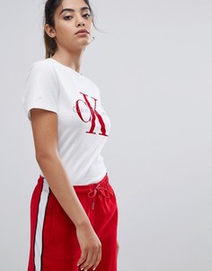 Футболка с логотипом Calvin Klein Jeans - Белый